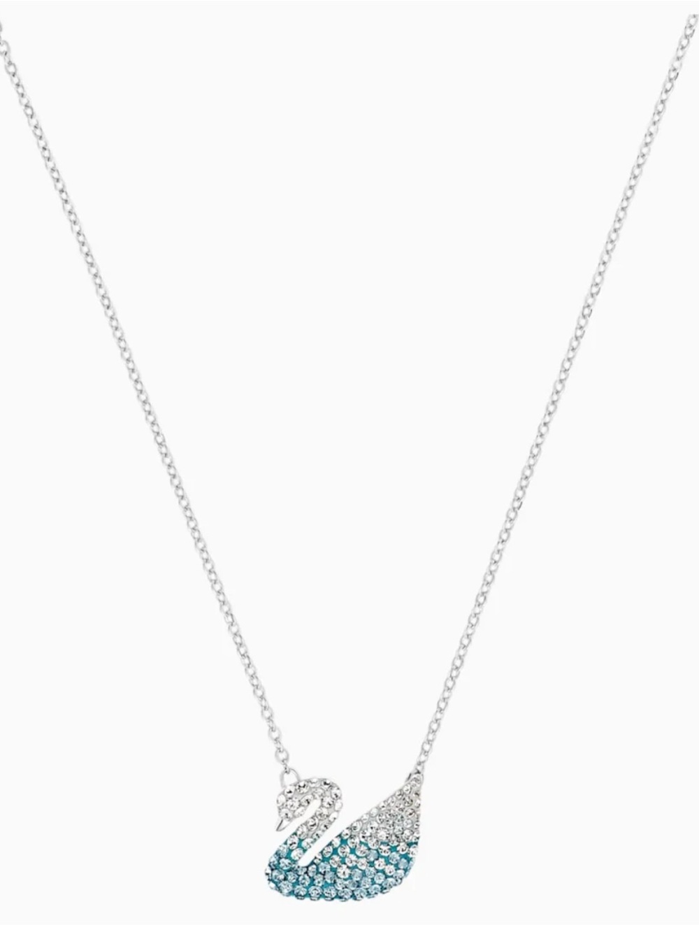 SWAROVSKI ICONIC SWAN PENDANT, MULTI-COLOURED, RHODIUM PLATED